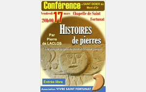 CONFERENCE HISTOIRES DE PIERRES