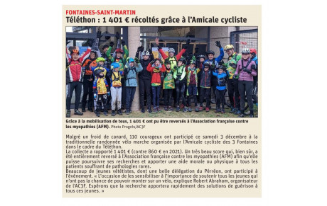 Article &quot;Téléthon&quot; Progrès Lyon